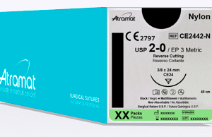 PAQUETE DE 12 PIEZAS NYLON 2-0 MARCA ATRAMAT